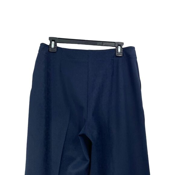 St. John high rise belted designer pants Size 8 navy blue - Picture 10 of 11